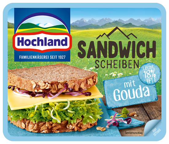 Hochland Sandwich Scheiben Gouda leicht